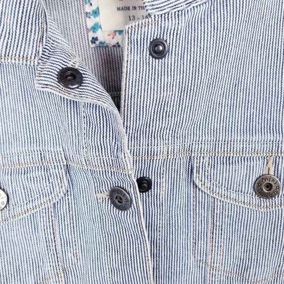 Mini Boden Blue & White Striped Jacket - Picture 8 of 9